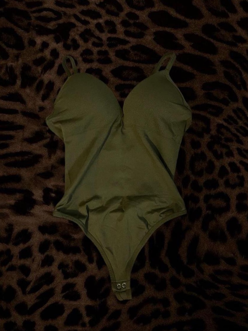 Olive Green Contour Bodysuit🍸